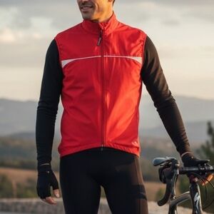 Concurve GORE WINDSTOPPER Cycling Vest - Men's Medium - Red Hi-Vis Gilet